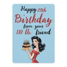 Happy 29th Birthday from Your 110 lb Friend Funny