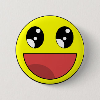 Happy 2 Inch Round Button