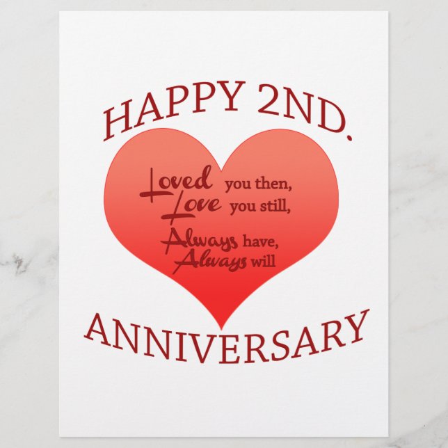 Happy 2nd. Anniversary (Front)