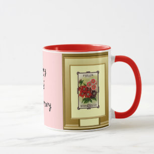 Happy 2nd Anniversary, Pink Phlox Mug