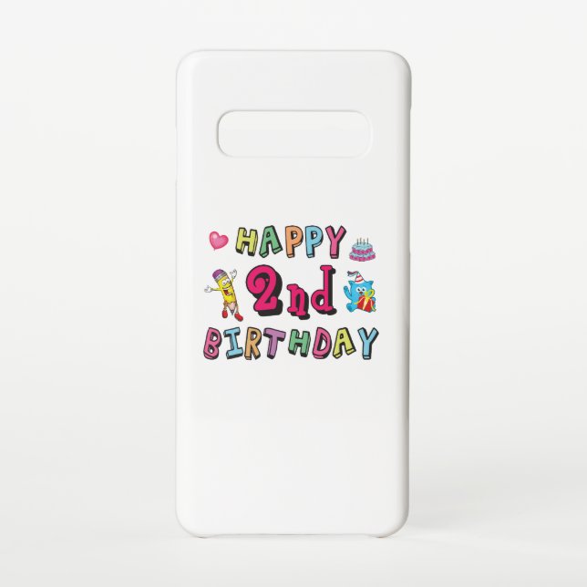 Happy 2nd Birthday. 2 year b-day. Samsung Galaxy Case (Back)