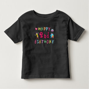 Happy 2nd Birthday. 2 year b-day. Toddler T-shirt