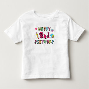 Happy 2nd Birthday. 2 year b-day. Toddler T-shirt