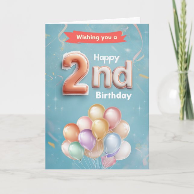 Happy 2nd Birthday Card (Front)