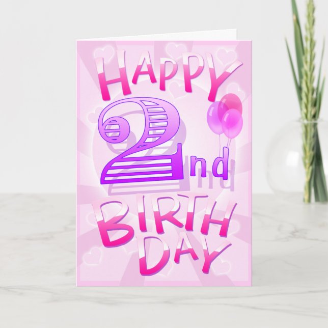 Happy 2nd Birthday Card (Front)