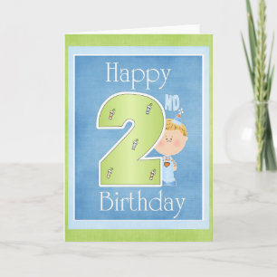 Happy 2nd Birthday Greeting Card Design 1