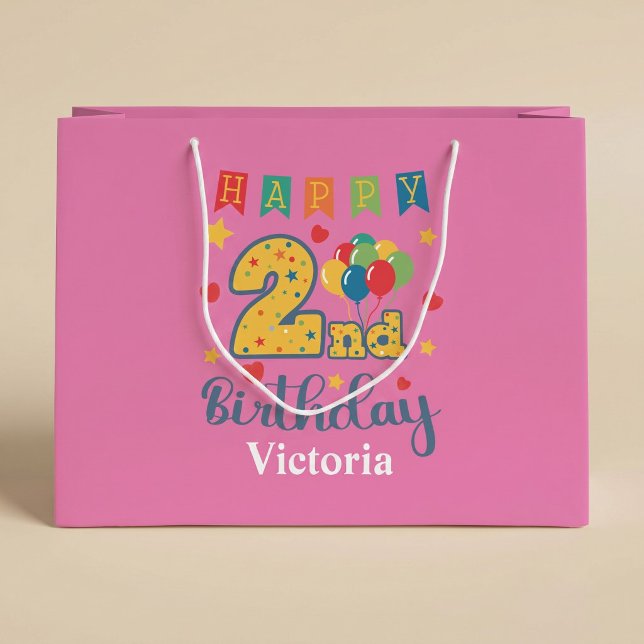 Happy 2nd Birthday Large Gift Bag (Creator Uploaded)