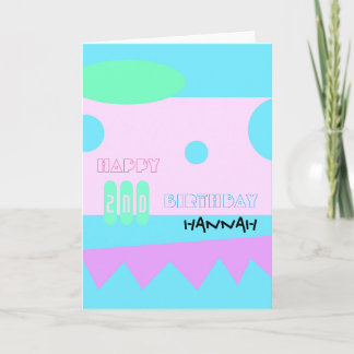 Happy 2nd Birthday Little Monster - greeting Card