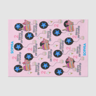 Happy 2nd Birthday Tissue Paper #2 Pink