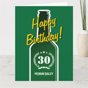 Happy 30th Birthday Big extra large card for men