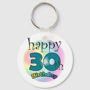 Happy 30th Birthday Keychain