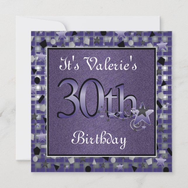 Happy 30th Birthday Party Invitation (Front)