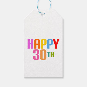 Happy 30th gift tags