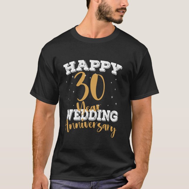 Happy 30th Wedding Anniversary Matching 30 Years A T-Shirt (Front)
