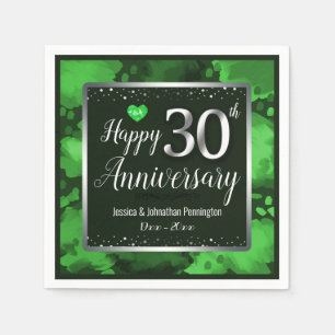 Happy 30th Wedding Anniversary Napkin