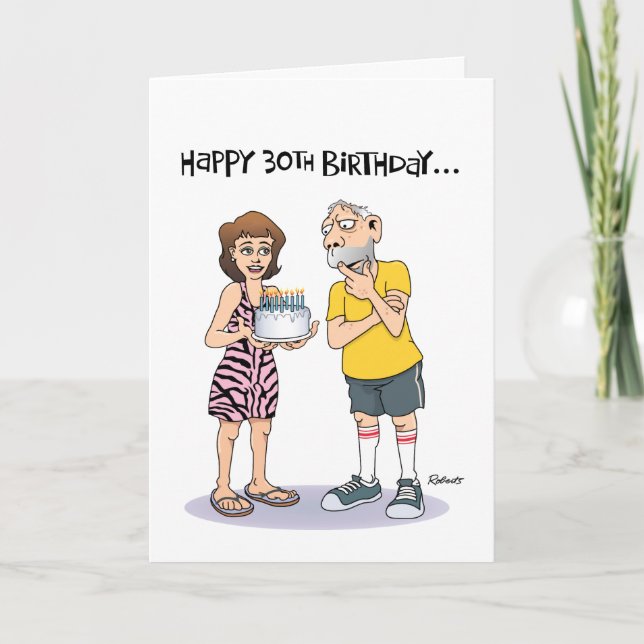 Happy 30th x 2 Birthday Card (Front)