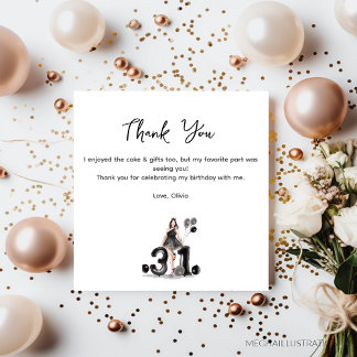 happy 31st birthday, thank you card