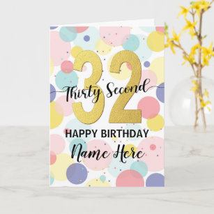 32nd Anniversary Card Blank Card No 32 Card Cards For Gardeners 32nd Birthday Card English Pressed Flower Print