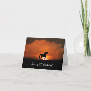Happy 32nd Birthday with Horse Card