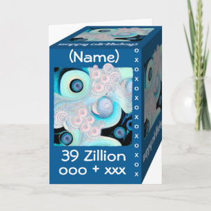 Happy 39th Birthday - 39 Zillion Hugs & Kisses Card