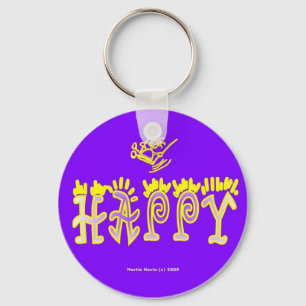 Happy (3b) Keychain