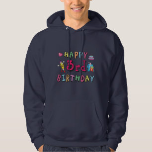 Happy 3rd Birthday 3 year old b-day wishes Hoodie