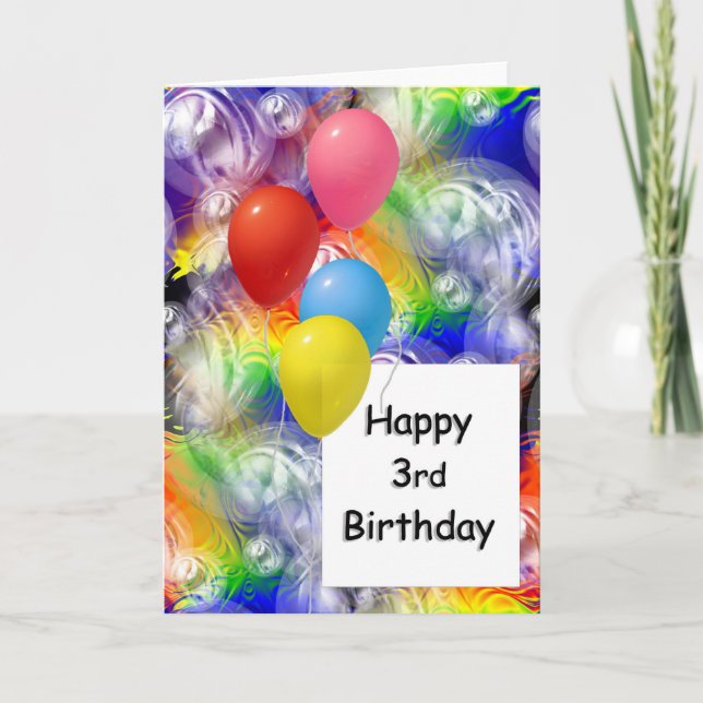 Happy 3rd Birthday Card (Front)