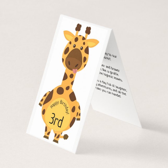 Happy 3rd Birthday - Children's Card (Front)
