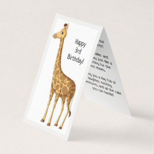 Happy 3rd Birthday - Children's Card