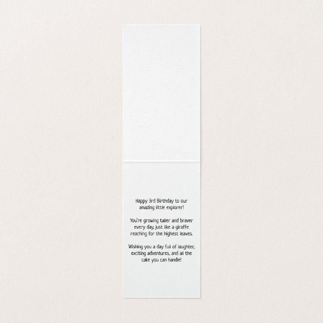 Happy 3rd Birthday - Children's Card (Inside Unfolded)