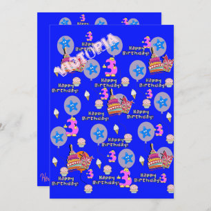 Happy 3rd Birthday Invitation Birthday #3