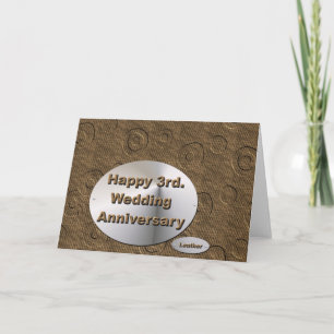 Happy 3rd. Wedding Anniversary Card