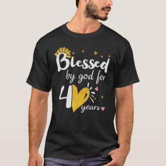 Happy 40 years Blessed by God for Happy 40th Birth T-Shirt