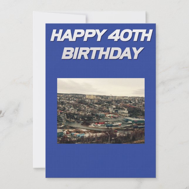 Happy 40's Birthday Card (Front)