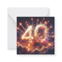Happy 40th B-Day Greeting Card
