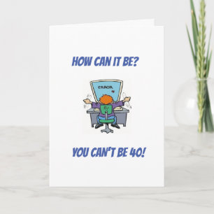 **HAPPY 40th BIRTHDAY** CARD