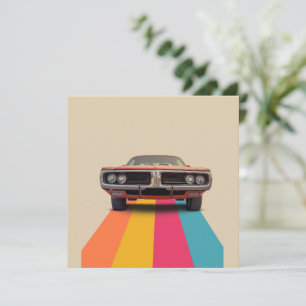 Happy 40th Birthday Customizable Vintage Retro Invitation