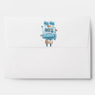 Happy 40th Birthday Greeting Card Envelope