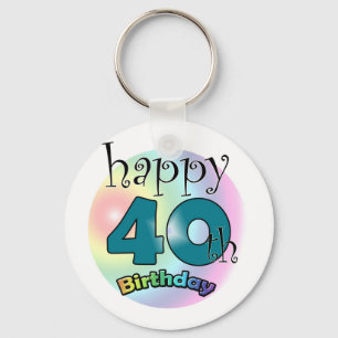 Happy 40th Birthday Keychain