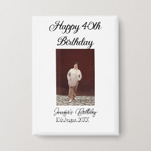 Happy 40th birthday photo modern simple minimal 