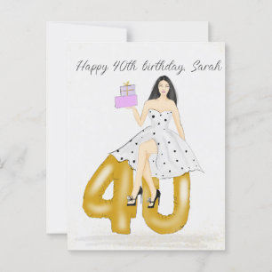 Happy 40th birthday postcard
