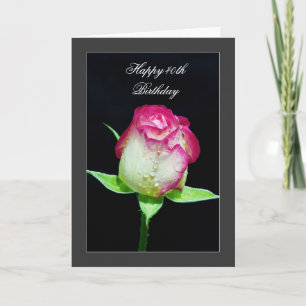 Happy 40th Birthday - single rose Card