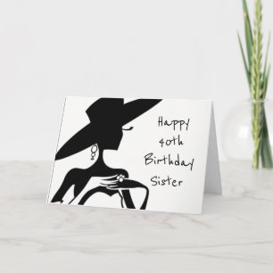 HAPPY **40th** BIRTHDAY ***SISTER*** CARD