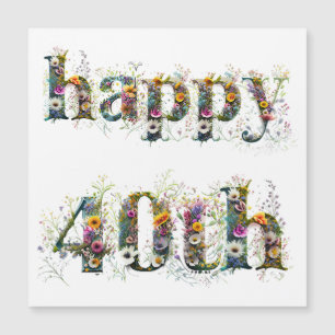 Happy 40th Birthday Sprays of Wildflowers