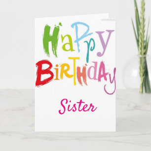 HAPPY ***40th*** BIRTHDAY TO MY SISTER Card