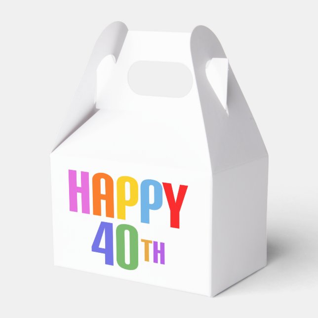 Happy 40th favor box (Front Side)
