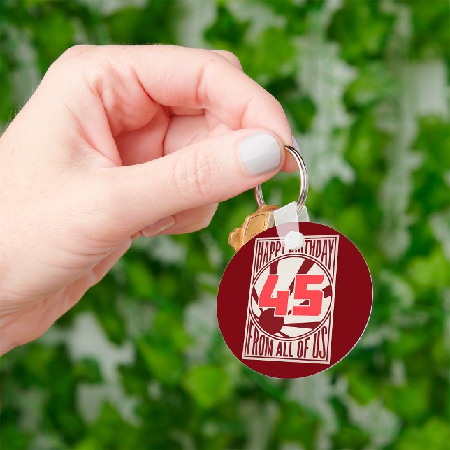 Happy 45th Birthday Keychain (Creator Uploaded)