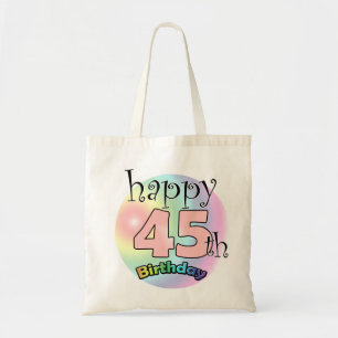 Happy 45th Birthday (roze) Tote Bag