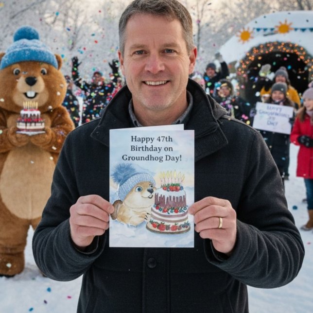  Happy 47th Groundhog Day Birthday  Card (Creator Uploaded)