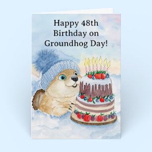  Happy 48th Groundhog Day Birthday  Card